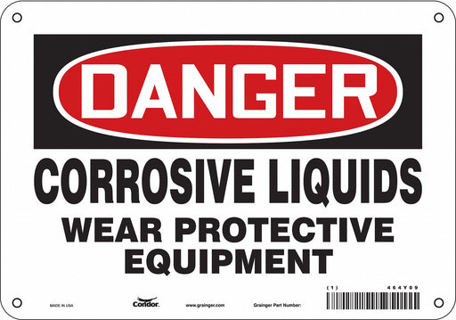 Safety Sign 7 in x 10 in Aluminum