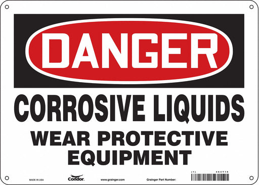 Safety Sign 10 in x 14 in Aluminum