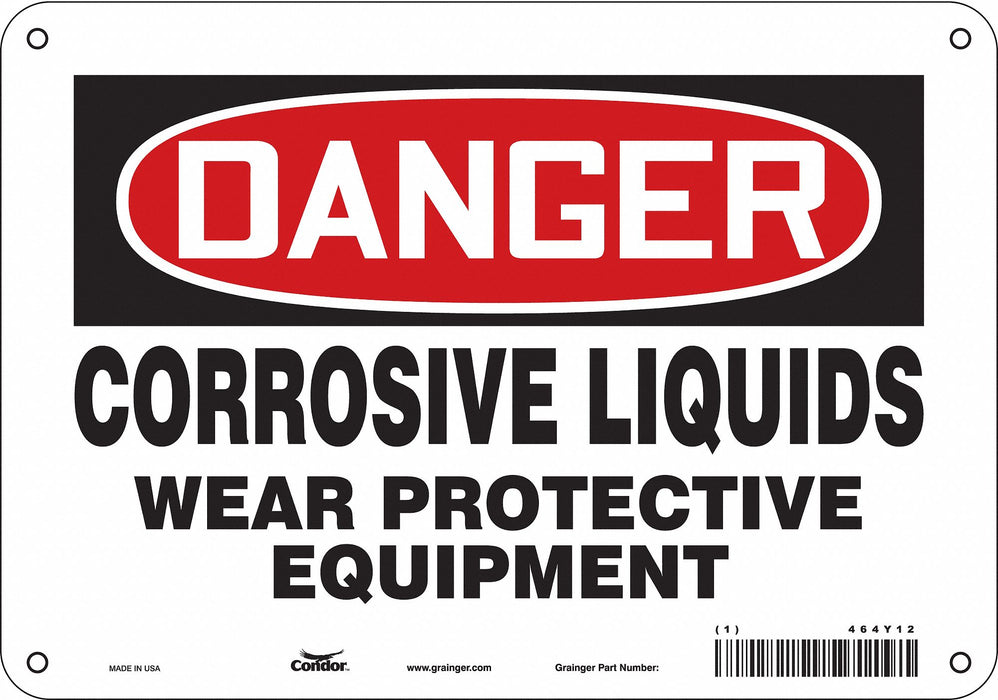 Safety Sign 7 inx10 in Polyethylene