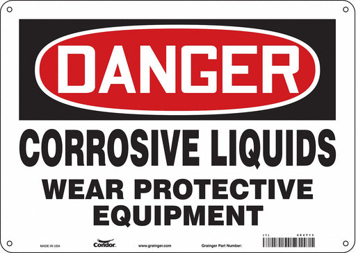 Safety Sign 10 in x 14 in Polyethylene