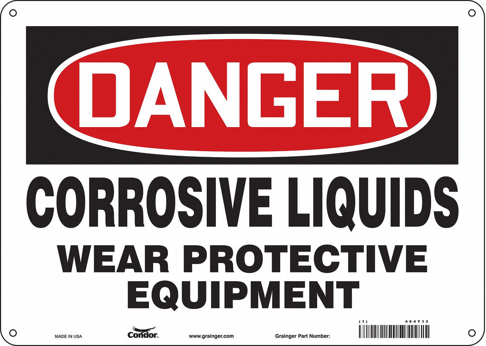 Safety Sign 10 in x 14 in Polyethylene