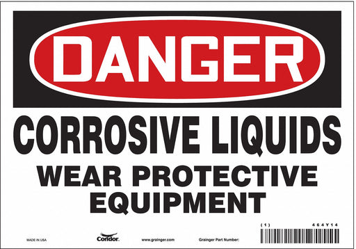 Safety Sign 7 inx10 in Vinyl