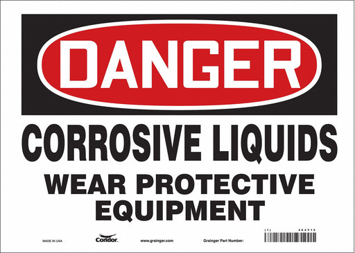 Safety Sign 10 in x 14 in Vinyl