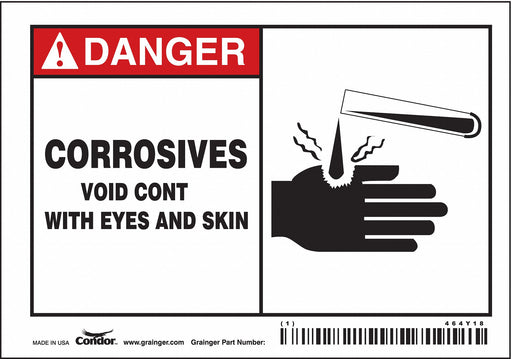 Safety Sign 3 in x 5 in Vinyl