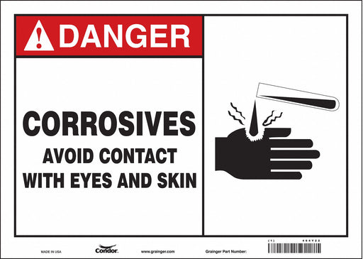Safety Sign 10 in x 14 in Vinyl