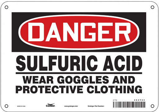 Safety Sign 7 in x 10 in Aluminum