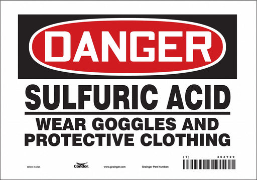Safety Sign 7 inx10 in Vinyl