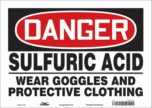 Safety Sign 10 inx14 in Vinyl