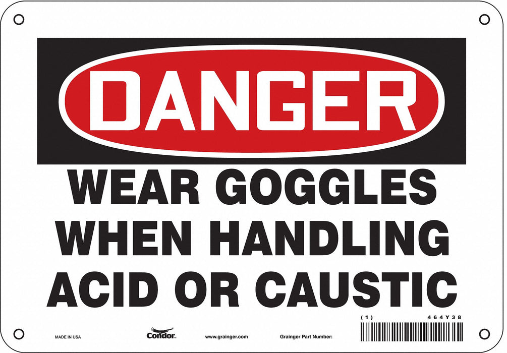 Safety Sign 7 in x 10 in Aluminum