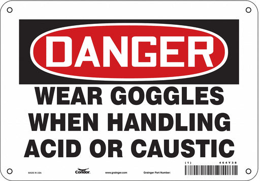 Safety Sign 7 in x 10 in Aluminum