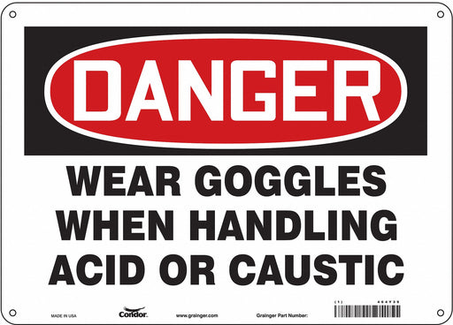 Safety Sign 10 in x 14 in Aluminum