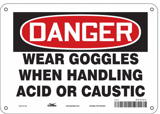 Safety Sign 7 inx10 in Polyethylene