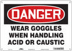 Safety Sign 10 in x 14 in Polyethylene