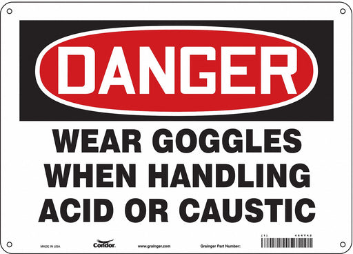 Safety Sign 10 in x 14 in Polyethylene
