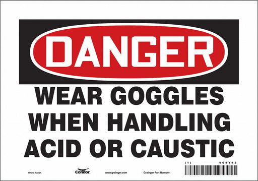 Safety Sign 7 in x 10 in Vinyl