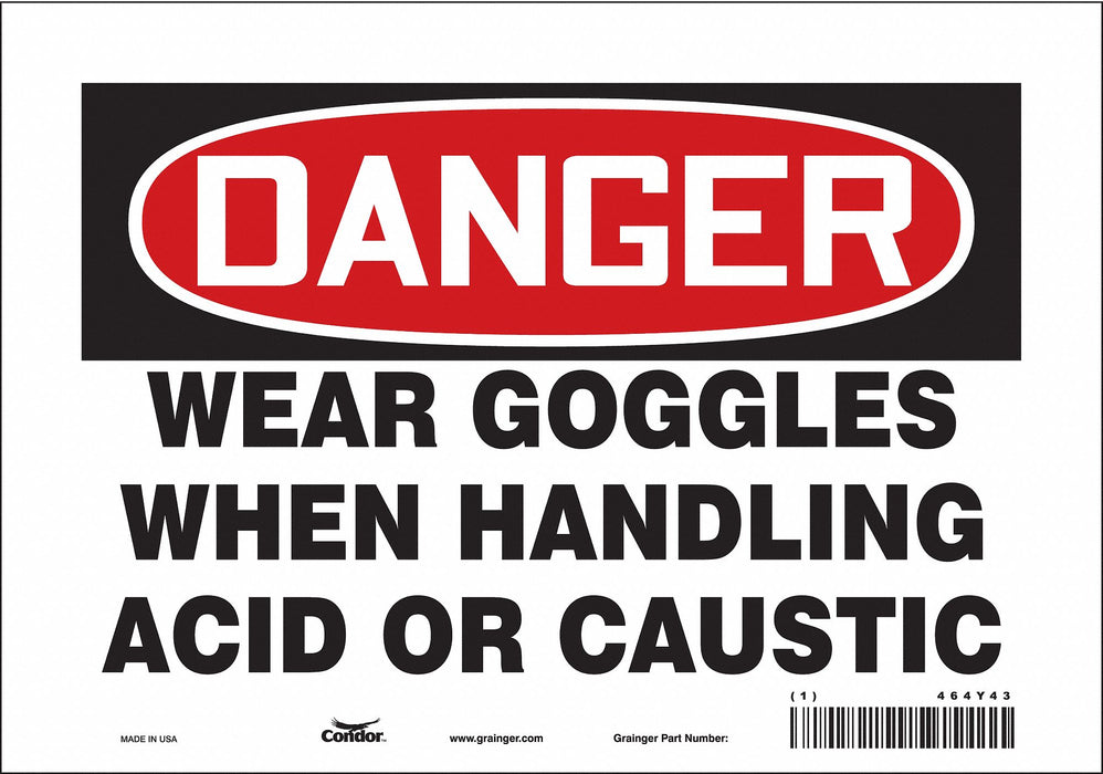 Safety Sign 7 in x 10 in Vinyl