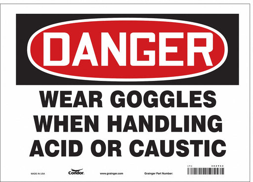 Safety Sign 10 in x 14 in Vinyl