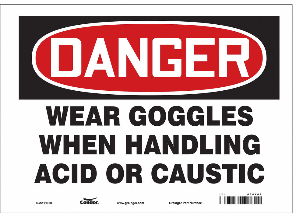 Safety Sign 10 in x 14 in Vinyl
