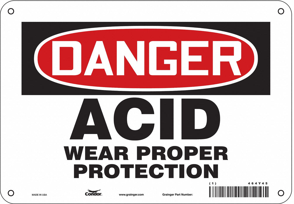 Safety Sign 7 in x 10 in Aluminum