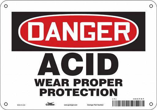Safety Sign 7 in x 10 in Polyethylene