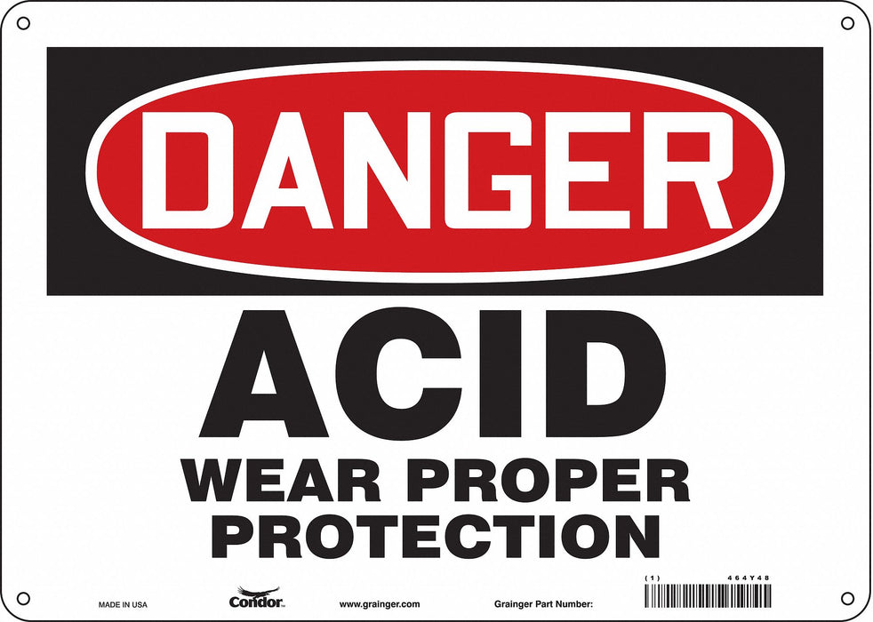 Safety Sign 10 inx14 in Polyethylene