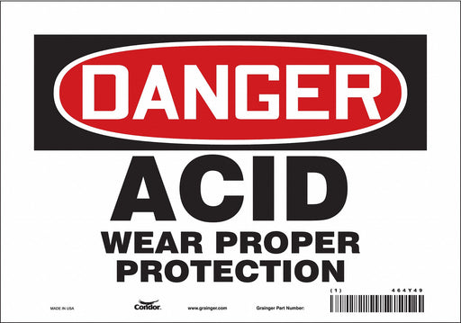Safety Sign 7 in x 10 in Vinyl