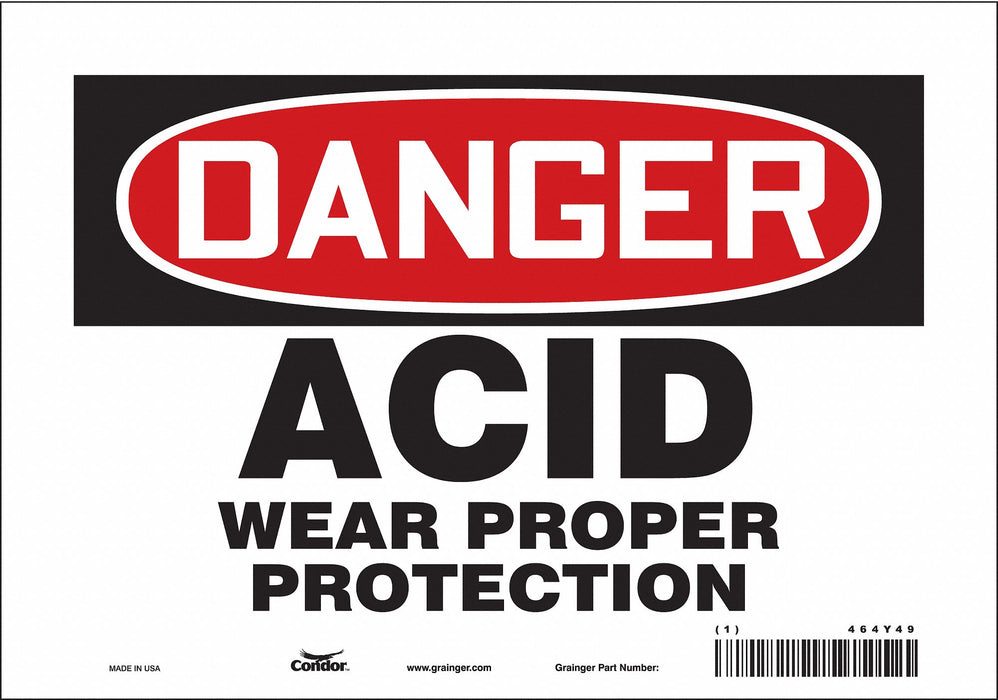 Safety Sign 7 in x 10 in Vinyl