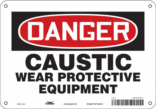 Safety Sign 7 in x 10 in Aluminum