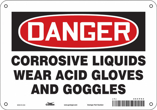Safety Sign 7 in x 10 in Aluminum