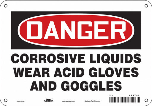 Safety Sign 7 in x 10 in Polyethylene