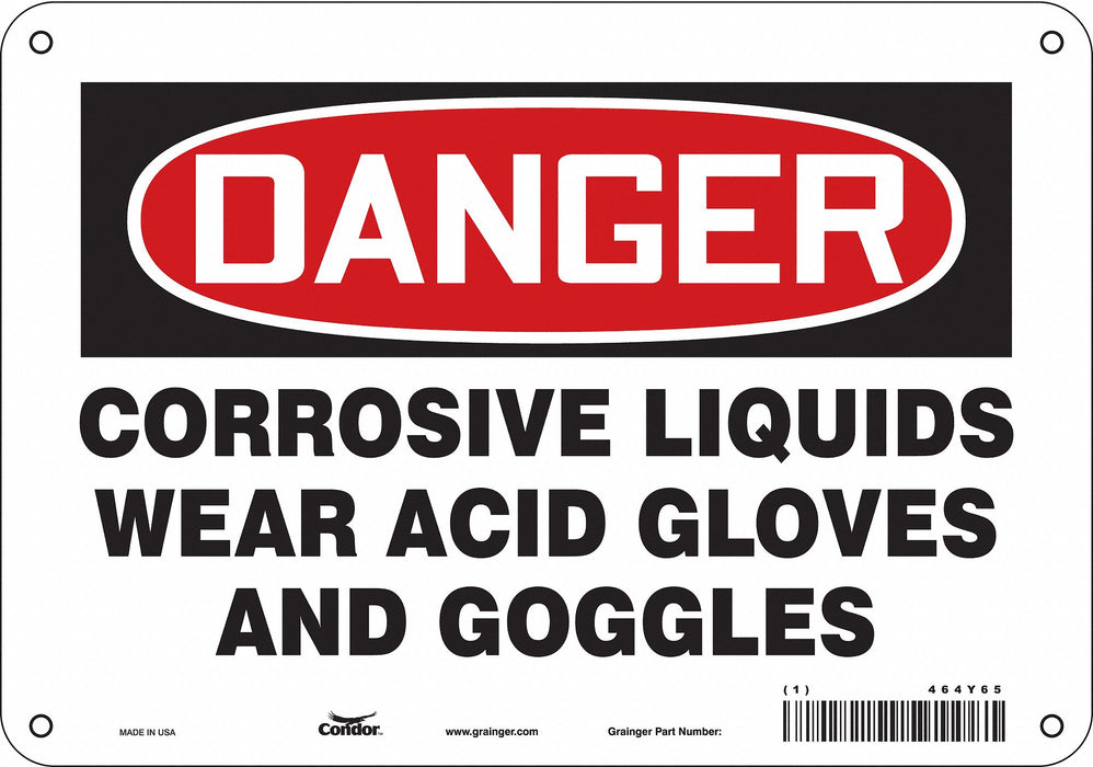 Safety Sign 7 in x 10 in Polyethylene