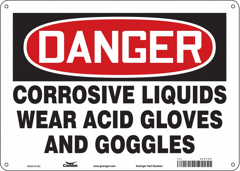Safety Sign 10 in x 14 in Polyethylene
