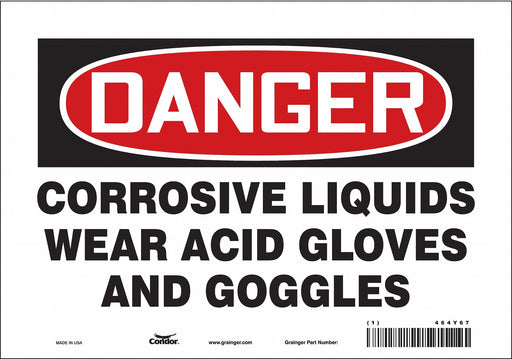 Safety Sign 7 in x 10 in Vinyl