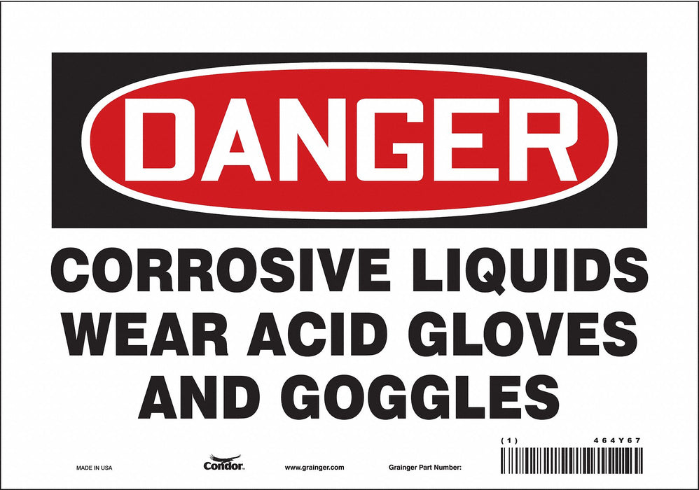Safety Sign 7 in x 10 in Vinyl