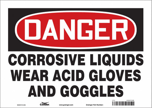 Safety Sign 10 in x 14 in Vinyl