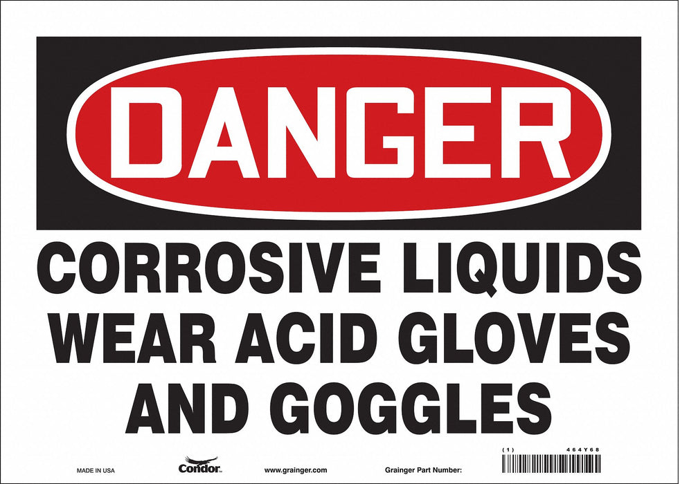 Safety Sign 10 in x 14 in Vinyl