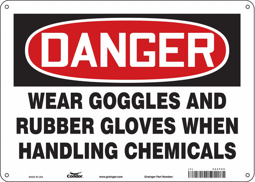Safety Sign 10 in x 14 in Aluminum