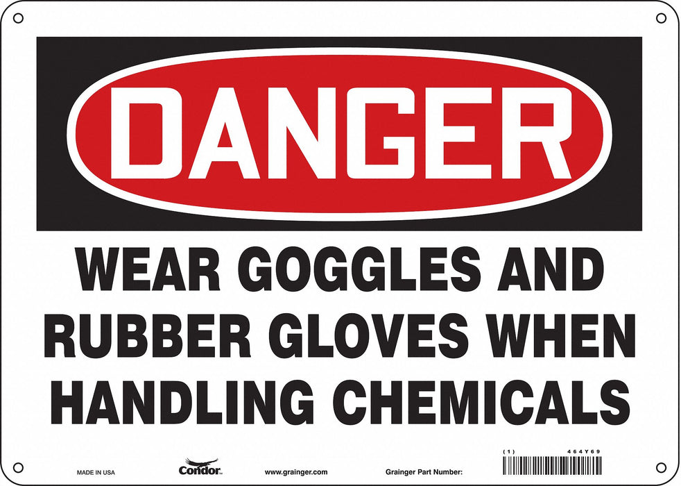 Safety Sign 10 in x 14 in Aluminum
