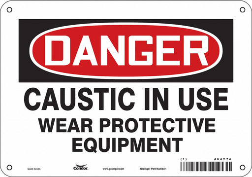 Safety Sign 7 in x 10 in Aluminum