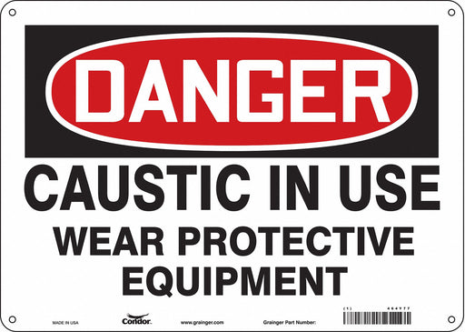 Safety Sign 10 inx14 in Polyethylene