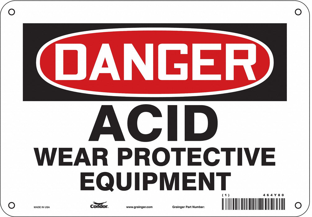 Safety Sign 7 in x 10 in Aluminum
