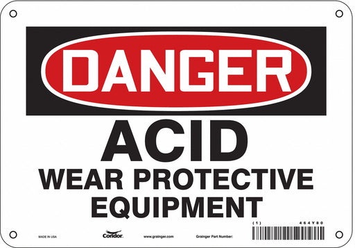 Safety Sign 7 in x 10 in Aluminum