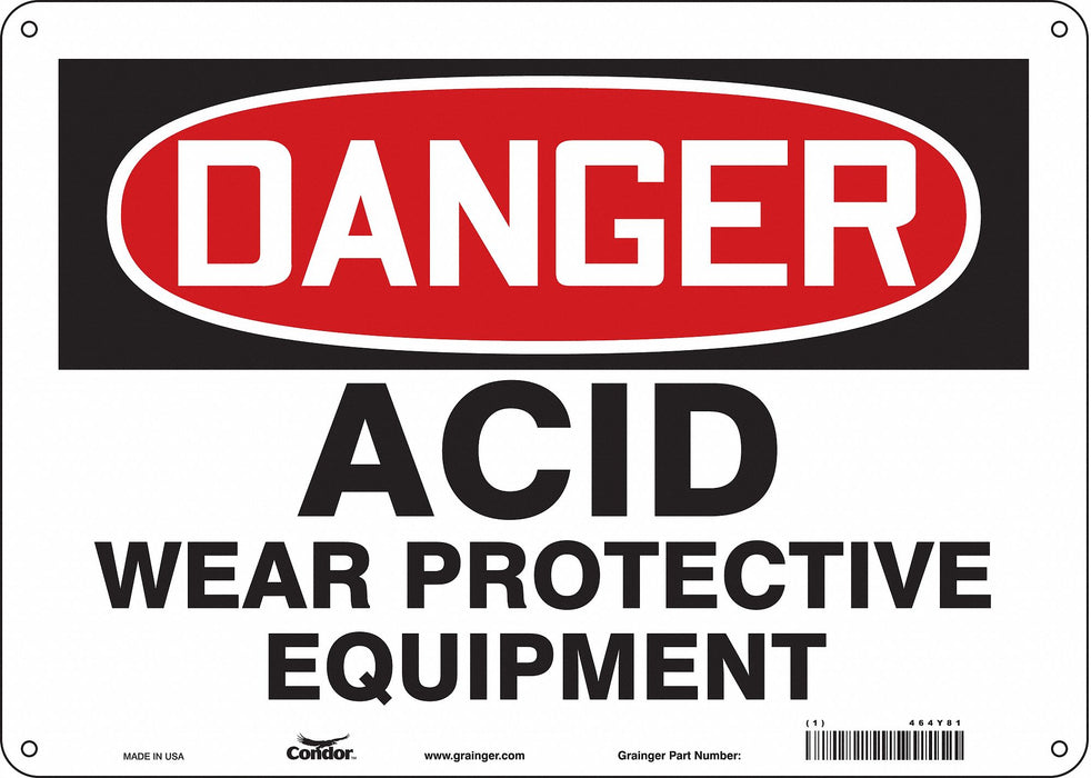 Safety Sign 10 in x 14 in Aluminum