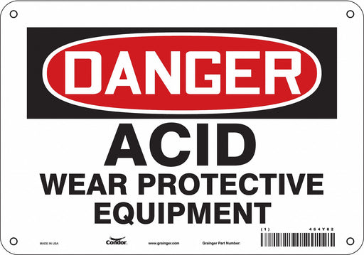Safety Sign 7 inx10 in Polyethylene
