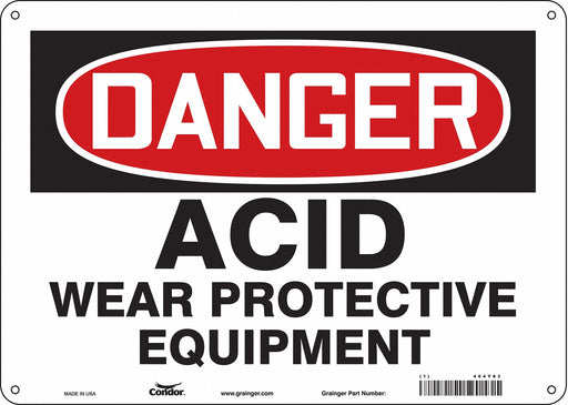 Safety Sign 10 inx14 in Polyethylene