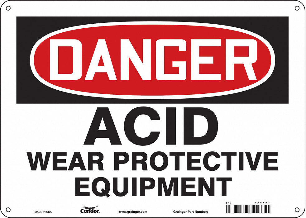 Safety Sign 10 inx14 in Polyethylene