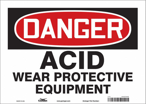 Safety Sign 10 inx14 in Vinyl