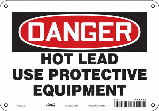 Safety Sign 7 in x 10 in Aluminum