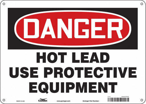 Safety Sign 10 inx14 in Aluminum