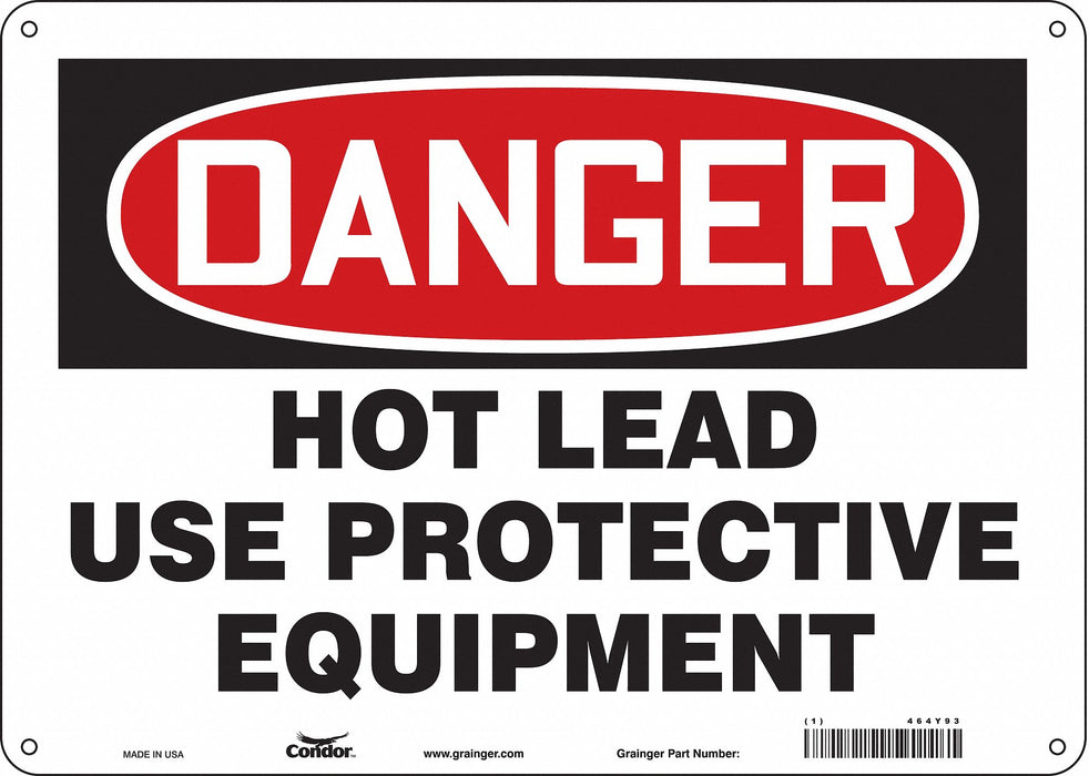 Safety Sign 10 inx14 in Aluminum